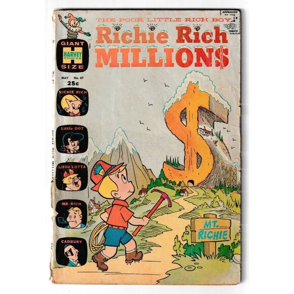 Richie Rich Millions Giant Size Vintage Harvey Comics Collectible Comic Book - Picture 1 of 10